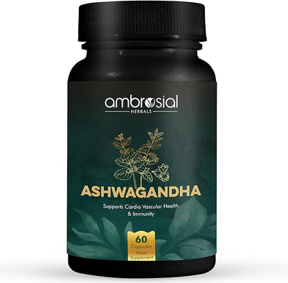 AMBROSIAL Ashwagandha 500mg (Pack of 1-60 Capsules)