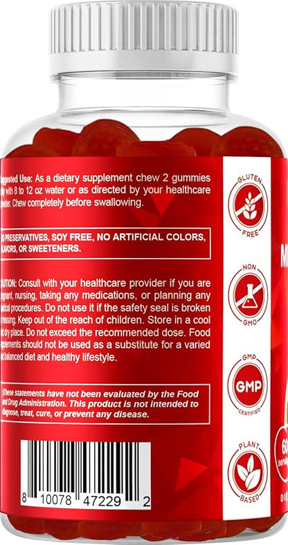 Vitamatic Extra Strength Vitamin B12 5000 mcg (Methyl B12) Gummies - 120 Count - Energy Metabolism Support and Nervous System Health Support, Natural Cherry Flavored (1)