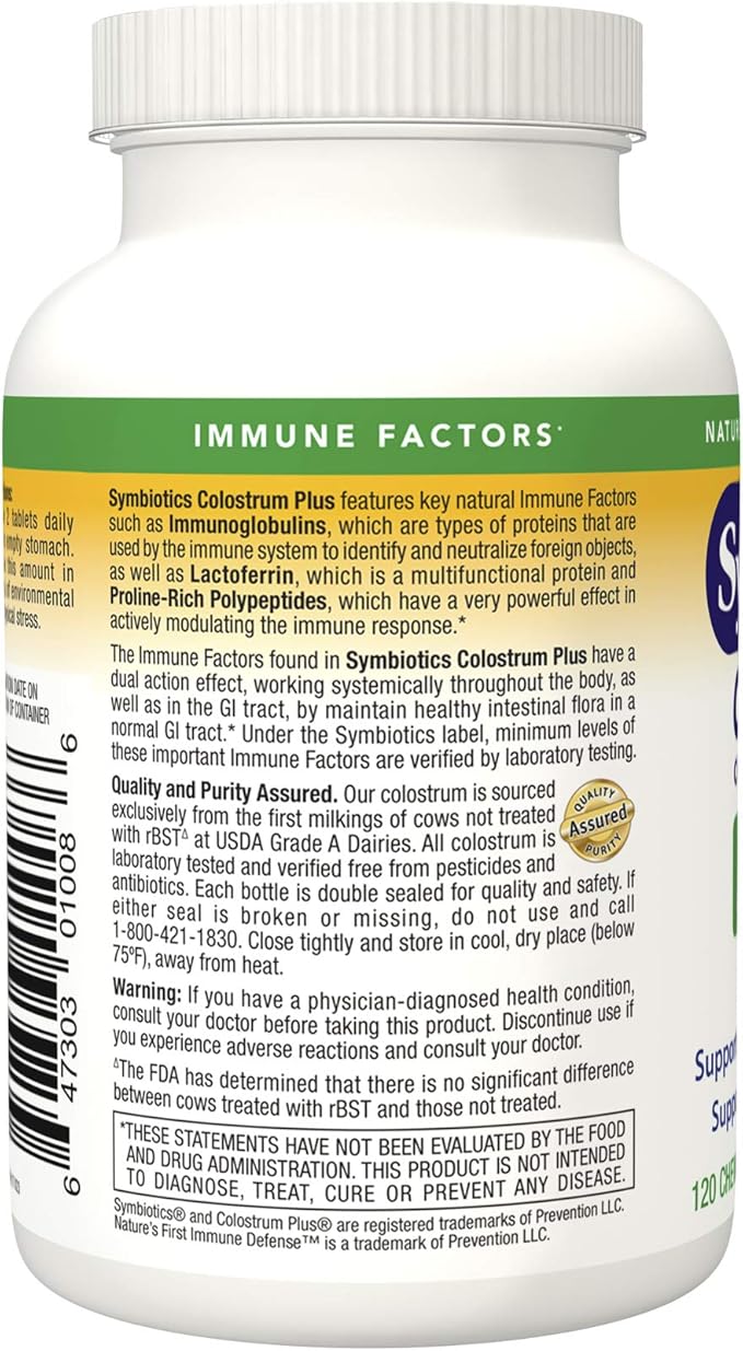Symbiotics Immunity Support Colostrum Plus Chewables (Pineapple)