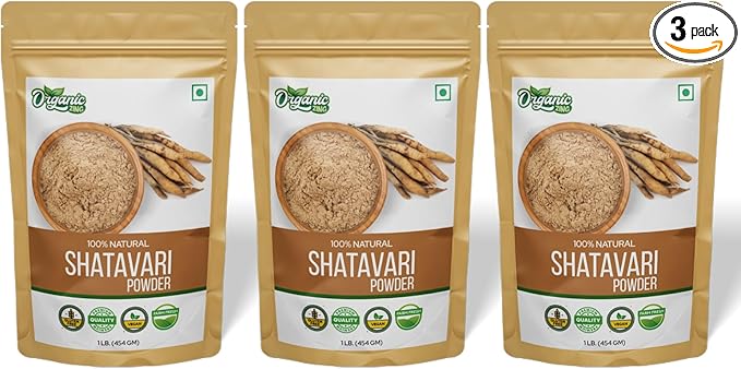 Organic Shatavari Powder - 16 oz (Pack of 3)
