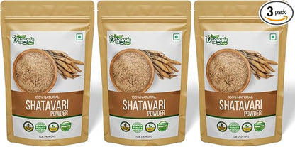 Organic Shatavari Powder - 16 oz (Pack of 3)