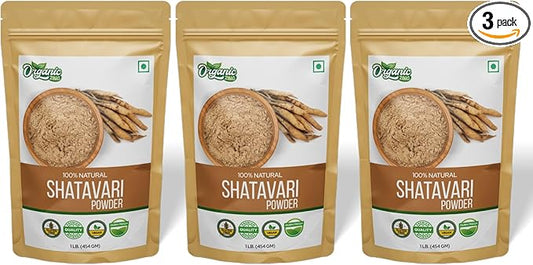 Organic Shatavari Powder - 16 oz (Pack of 3)