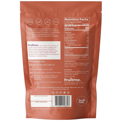 Raw Certified Organic Camu Camu Powder Freeze-Dried 100g - Vitamin C Rich Superfood - Highest Vitamin C Superfruit - A Natural Peruvian Berry by FruitMe …