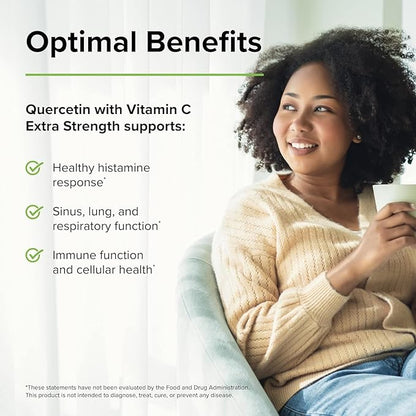 Terry Naturally Quercetin with Vitamin C Enhanced Absorption - Quercetin Supplement for Immune Support & Cellular Health - Respiratory Supplement for Sinus & Lung Health - 60 Capsules