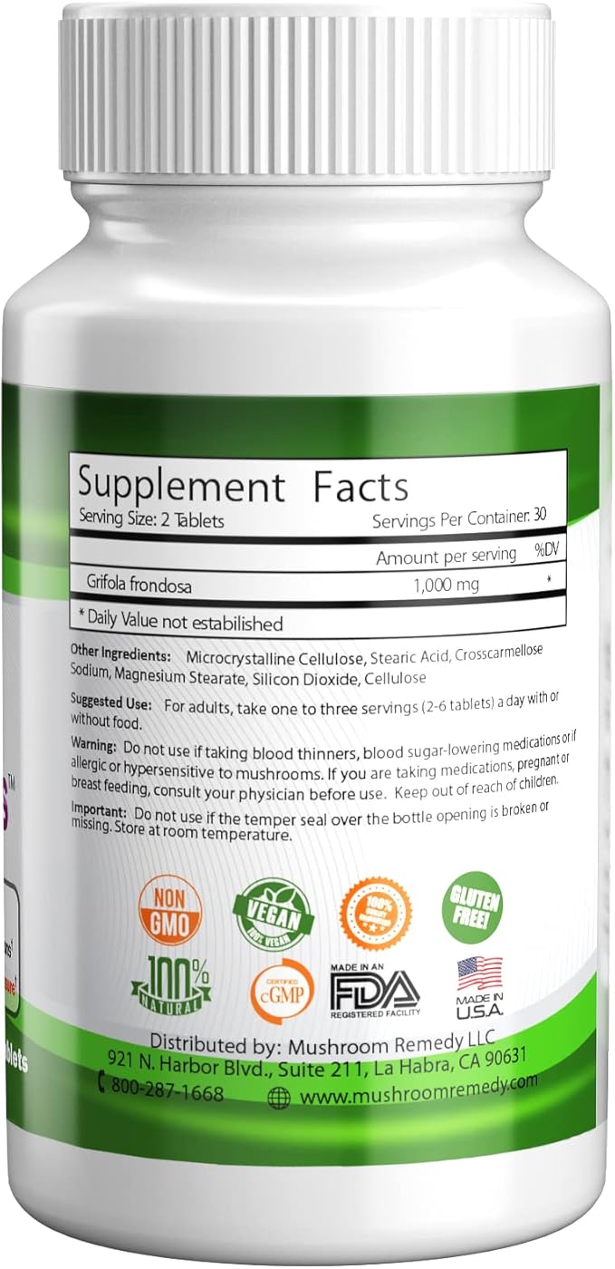 PRO-Liver & Pancreas | Best All-Natural Herbal Supplement for Pancreas & Liver Support, Detox, Clinically Studied Grifola frondosa Mushroom Extract, Vegan, NON-GMO, USA Made, 60 Tablets