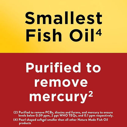 Nature Made Omega 3 Fish Oil Supplements, 550mg Per Serving, Fish Oil Omega 3 Supplements as Ethyl Esters for Healthy Heart Support, 300 Softgels, 100 Day Supply