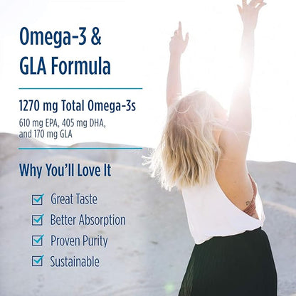Nordic Naturals ProEFA 3-6-9, Lemon Flavor - 8 oz - 1270 mg Omega-3 - EPA & DHA with Added GLA - Healthy Skin, Cognition, & Positive Mood - Non-GMO - 48 Servings