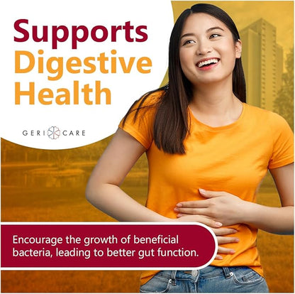 GeriCare Prebiotic Digestive Support Gummies – Berry Flavor, 72 Count, Plant-Based Fiber for Gut Health & Regularity, Non-GMO, Gluten-Free, Vegan, Fiber Supplement to Supports Regular Digestion