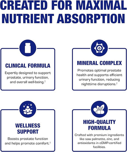 Prostana Prostate Health Supplement for Men - Clinical Formula Herbal Complex with Beta Sitosterol Saw Palmetto and Pumpkin Seed Oil for Prostate Support - Non-GMO & Made in The USA - 1 Month Supply