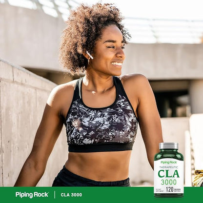 Piping Rock CLA Supplements | 3000mg | Conjugated Linoleic Acid | 120 Softgels | Non-GMO, Gluten Free