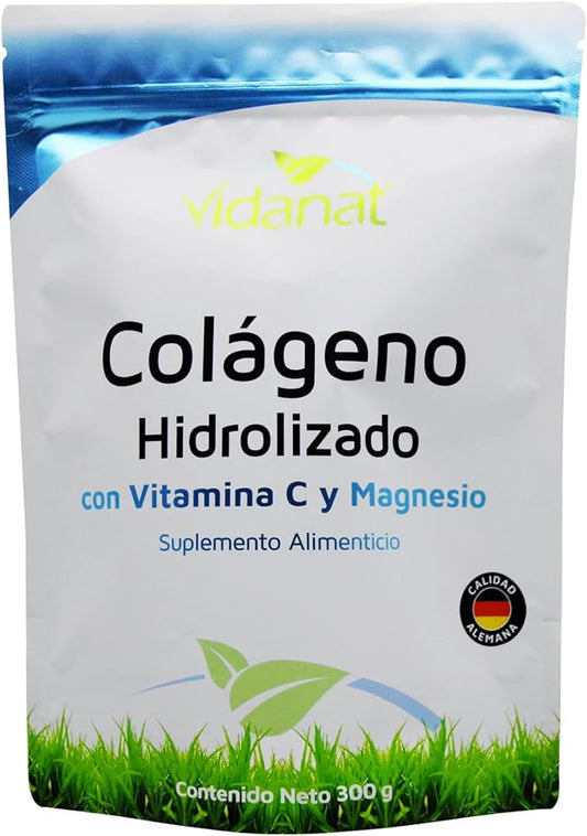Vidanat Pure Hydrolyzed Collagen with Vitamin C & Magnesium – Supports Skin, Hair, Nails & Joint Health – High-Absorption Protein Powder – 300g (Pack of 1)