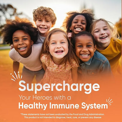 Kids Multivitamin Gummies & Omega 3, 6 & 9-120 Gummies (2 Months Supply) - for Healthy Immune System - Enriched with 12 Essential Vitamins - Natural Raspberry & Orange Flavor (3-12 Years)