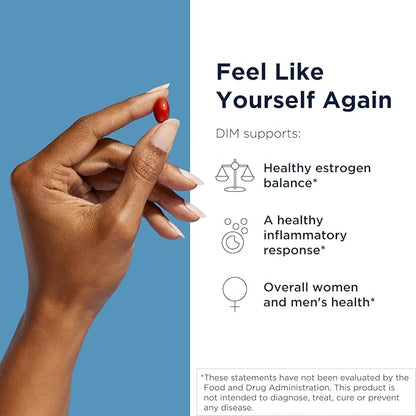 Designs for Health DIM-Evail - 100mg Diindolylmethane Supplement - Enhanced Absorption Technology DIM Supplement - May Support Healthy Estrogen Metabolism - Gluten Free + Non-GMO (60 Softgels)