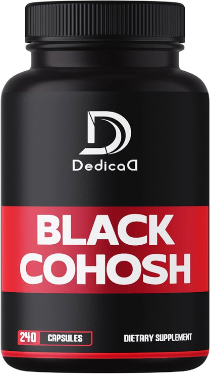 1000mg Black Cohosh for Menopause Hot Flashes - 240 Capsules for 4-Month Supply - Support for Body Management, Women's Health & Immune System