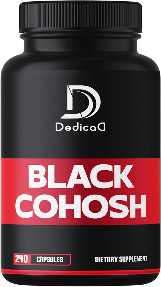1000mg Black Cohosh for Menopause Hot Flashes - 240 Capsules for 4-Month Supply - Support for Body Management, Women's Health & Immune System