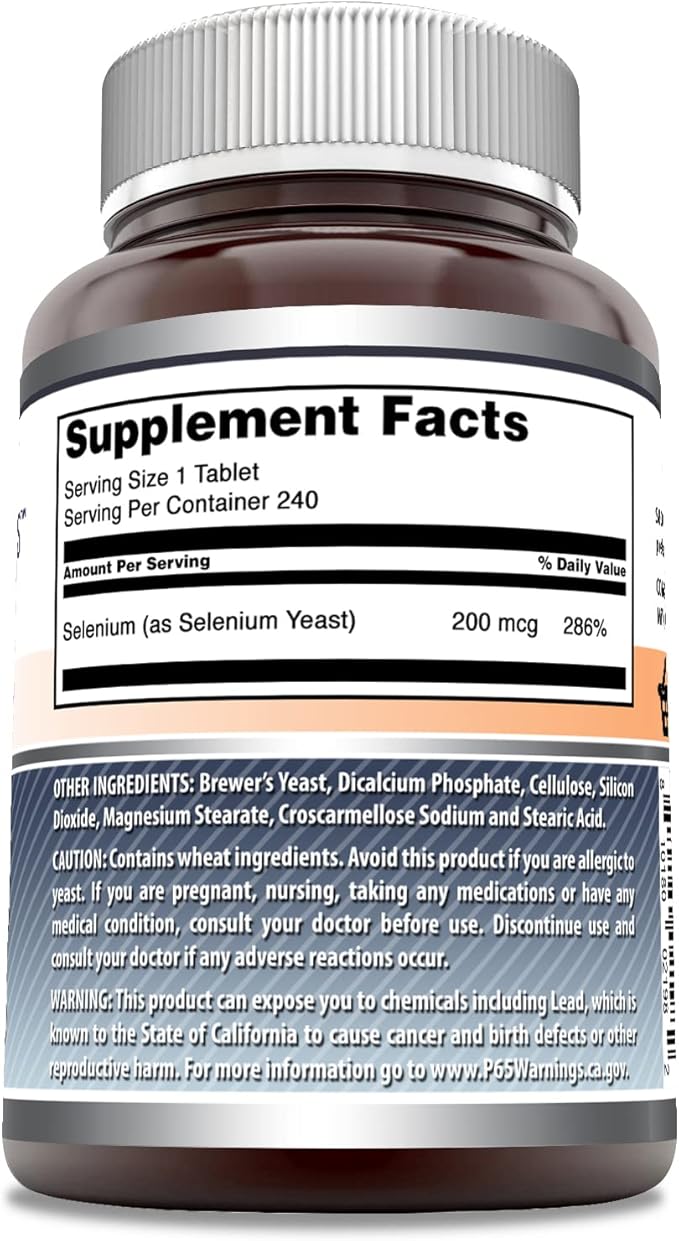 Amazing Formulas Selenium 200 mcg 240 Tablets Supplement | Non-GMO | Gluten Free | Made in USA