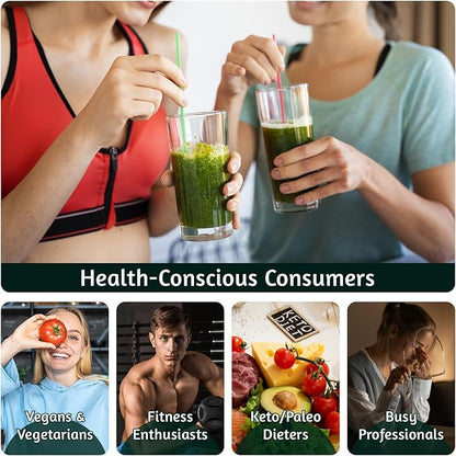 Organic Spirulina Powder, 32oz USDA Certified, 100% Pure & Natural, Non-GMO, Gluten-Free, Detox & Energy Boost, Rich in Protein, Iron, Antioxidants, Superfood for Smoothies, Ideal for Vegan