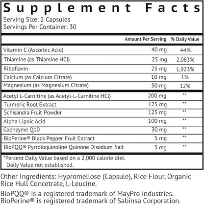 VitaMonk Mitochondrial Supplements - MitoTrax - Revitalize and Repair Cells - Mitochondria Supplement for Cellular Energy - Advanced Mitochondrial Formula - PPQ Supplement Formula - 60 Capsules