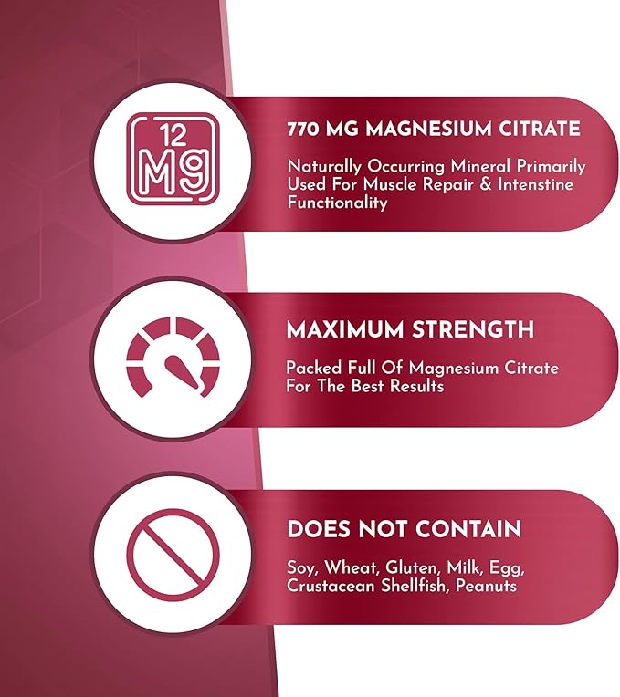 Atlantis Nutrition Magnesium Citrate Gummies – 770mg Magnesium Citrate for Kids & Adults | Supports Muscle Recovery, Eases Cramps, Promotes Calmness & Better Sleep | 60 Vegan Gummies