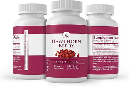 PURE ORIGINAL INGREDIENTS Hawthorn Berry, (100 Capsules) Always Pure, No Additives Or Fillers, Lab Verified