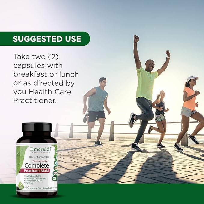 EMERALD LABS Complete Premium Multi - Multivitamin for Digestive & Immune Support with Vitamin C as PureWay-C, B Vitamin Complex, Albion Chelated Zinc & More - 60 Vegetable Capsules (30-Day Supply)