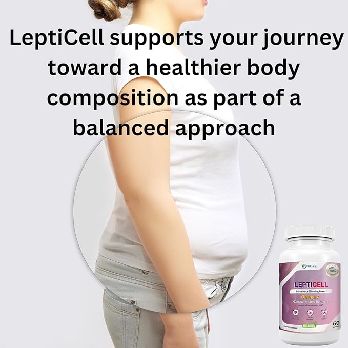 LeptiCell Advanced Wellness Supplement – Enhances Skin Elasticity, Supports Healthy Blood Pressure – with Damiana, Dong Quai, Omega-7s – Antioxidant-Rich Formula for Youthful Skin – 60 Capsules