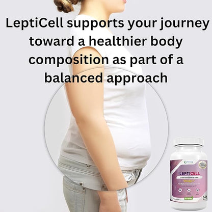LeptiCell Advanced Wellness Supplement – Enhances Skin Elasticity, Supports Healthy Blood Pressure – with Damiana, Dong Quai, Omega-7s – Antioxidant-Rich Formula for Youthful Skin – 60 Capsules
