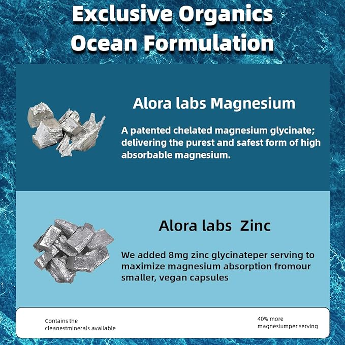 Pure Magnesium Glycinate with Zinc – High Potency Chelated Magnesium Supplement, Relieves Muscle Spasms and Promotes Sleep – 90 Capsules – for Women and Men