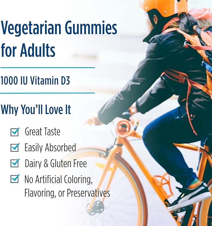 Nordic Naturals Vitamin D3 Gummies, Wild Berry - 120 Gummies - 1000 IU Vitamin D3, 1.4 mg Iron - Great Taste - Healthy Bones, Mood & Immune System Function - Non-GMO - 120 Servings