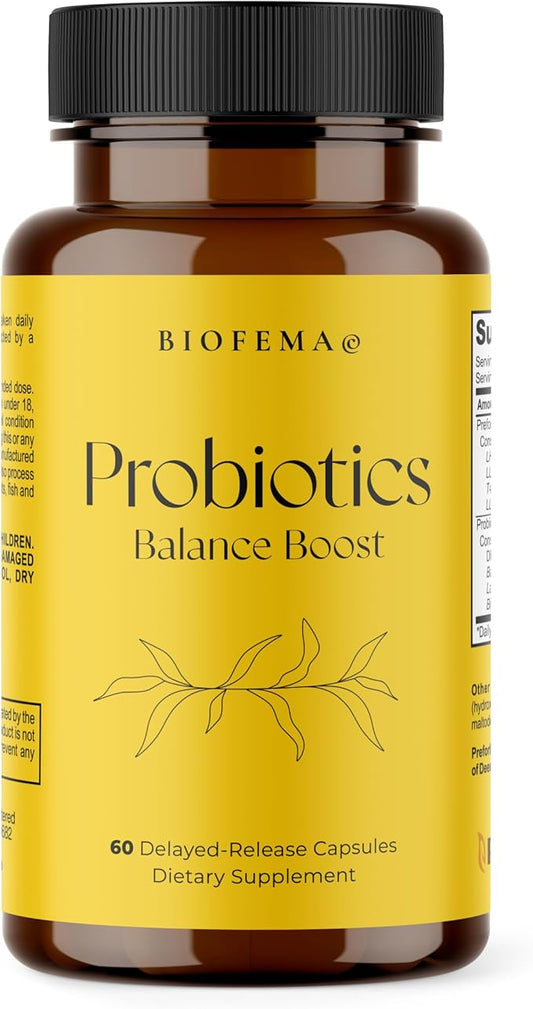 Balance Boost Women Probiotics - Supports Healthy Vaginal Flora, Odor Control, Yeast and ph Balance - Bacillus coagulans Boost - 60 Delayed-Release Capsules-PreforPro® & DE111® - 4.4 BLN CFUs