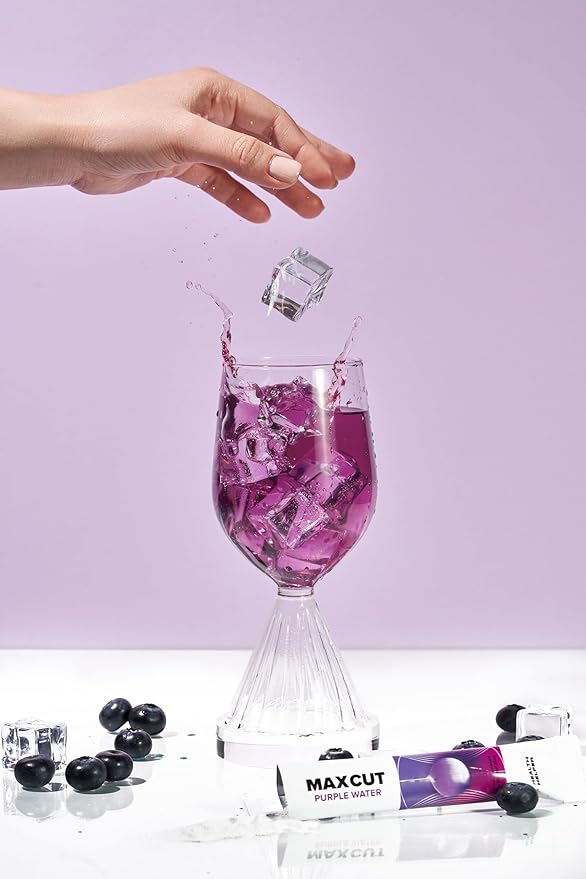 Maxcut Purple Water: 4-in-1 Natural Supplement for Effective Weight Management and Metabolism, Prebiotic Gut Health, Hydration, Natural Energy - All Free from Gluten, Dairy, Sugar, Soy, and Caffeine