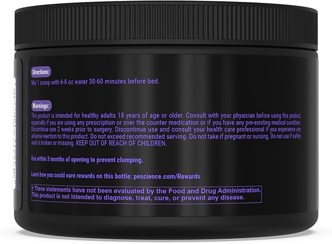 PEscience Haze Sleep Powder, Unflavored, Sleep Support with 5-HTP and Magnesium Glycerophosphate, 30 Servings, Melatonin-Free