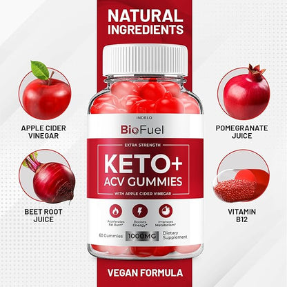 (3 Pack) Bio Fuel Keto ACV Gummies - Advanced Formula BioFuel Keto Plus ACV Gummies Apple Cider Vinegar Bio Fuel ACV, Weight Management Gummies Dietary Supplement Reviews Men Women (180 Gummies)