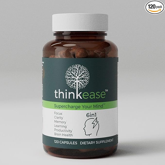 Brain Supplement (120 Capsules) | Memory, Mental Clarity, Focus, Cognitive Performance | Nootropic Supplement with L-Theanine, Acetyl L-Carnitine, Phosphatidylserine, Lion's Mane & More