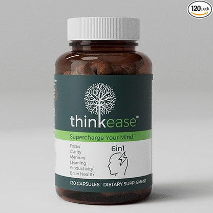 Brain Supplement (120 Capsules) | Memory, Mental Clarity, Focus, Cognitive Performance | Nootropic Supplement with L-Theanine, Acetyl L-Carnitine, Phosphatidylserine, Lion's Mane & More