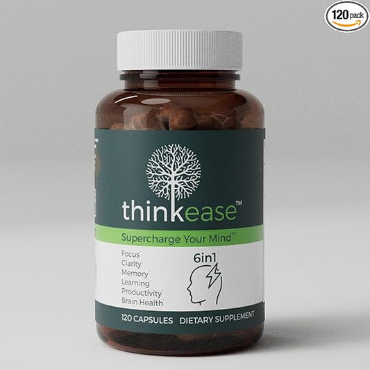 Brain Supplement (120 Capsules) | Memory, Mental Clarity, Focus, Cognitive Performance | Nootropic Supplement with L-Theanine, Acetyl L-Carnitine, Phosphatidylserine, Lion's Mane & More