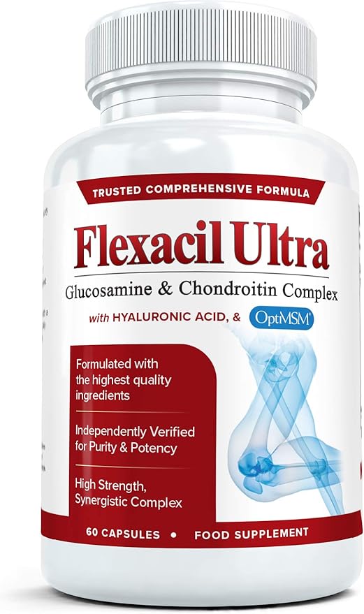 Joint Health & Support Supplement with Glucosamine, Chondroitin, Hyaluronic Acid & MSM, 60 Capsules