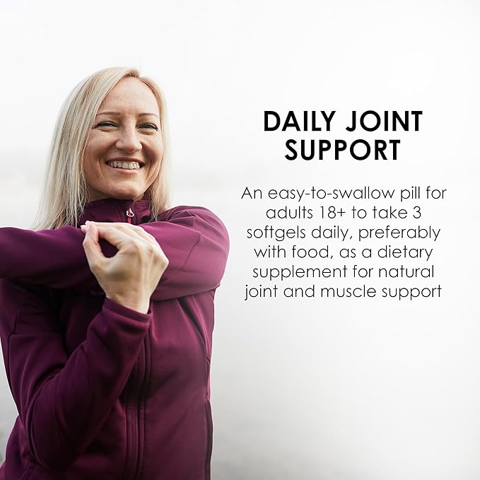 MASON NATURAL Glucosamine & Fish Oil Supplement with DHA & Omega 3 for Joint & Muscle Support, 1 Month Supply Softgel Pills