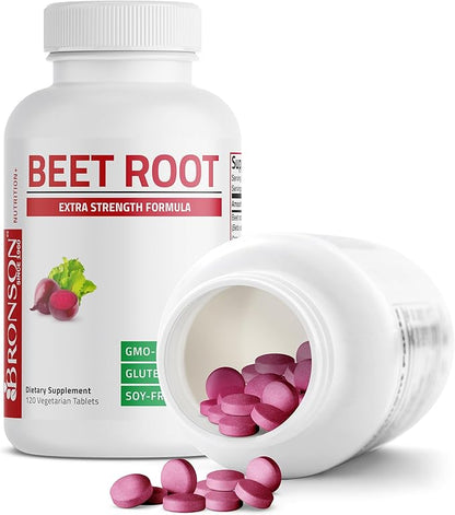 Bronson Beet Root Extra Strength, Non-GMO, 120 Vegetarian Tablets