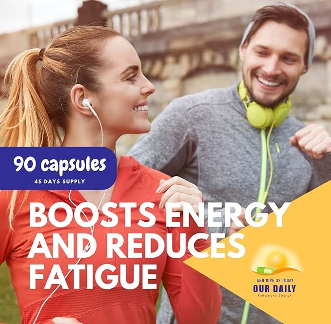 Our Daily Vites Magnesium Potassium Complex 90 Capsules Supplement High Absorption Magnesium Support Vascular Health & Leg Cramp