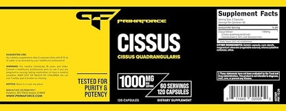 Primaforce Cissus Quadrangularis Extract, 120 Capsules, 1000mg per Serving - Gluten Free, Non-GMO