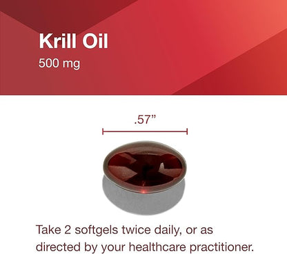 Protocol Krill Oil 500mg - Krill Oil Supplement - DHA & EPA - with Astaxanthin - Supports Heart, Brain, Joints* - Non-GMO & Halal - 60 Softgels