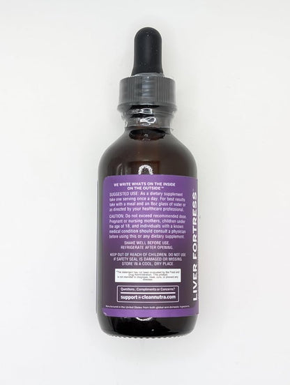 Clean Nutraceuticals Milk Thistle NAC Liver Cleanse Detox & Repair Supplement Liver Support Liquid Drops with Dandelion Extract, Artichoke, Chanca Piedra, Choline, L-Glutathione, Burdock, Schisandra