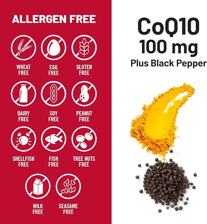 NatureWise CoQ10 100mg Softgels, High Absorption Coenzyme Q10 with BioPerine Black Pepper - Antioxidant for Heart Health + Cellular Energy - Vegan, Non-GMO, Gluten-Free - 200 Count[200-Day Supply]