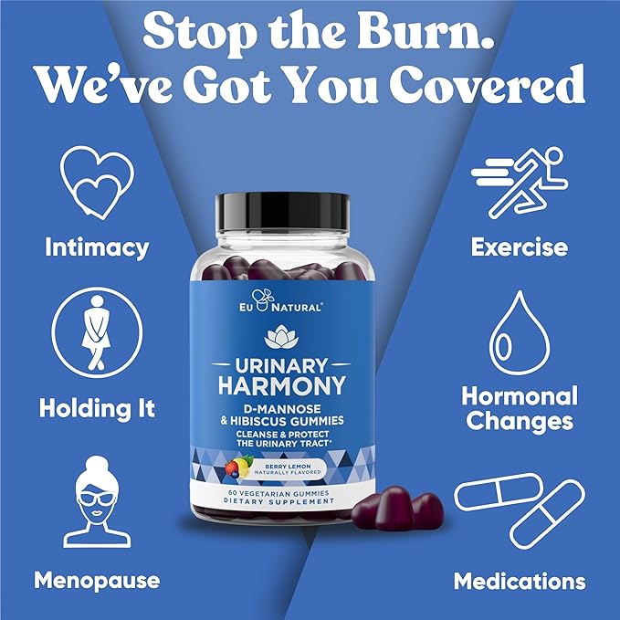 Urinary Tract Supplement Duo, Killer Cranberry Capsules & Urinary Harmony Gummies - UT Defense blends, D-mannose & Hibiscus + Cranberry, Pine Bark, Propolis & Vitamin D, Clinical Strength Ingredients