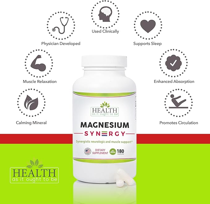 Magnesium Syn3rgy (Mag Glycinate, Mag Malate, Mag Taurate) - 180 Capsules