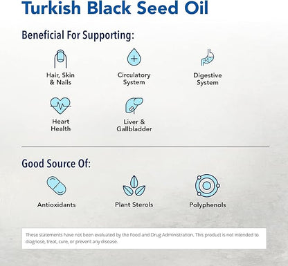North American Herb & Spice Black Seed Oil - 8 fl. oz. - Cardiovascular, Digestive & Immune Support - Contains Wild, Mediterranean Oreganol P73 Oregano Oil - Non-GMO - 48 Total Servings