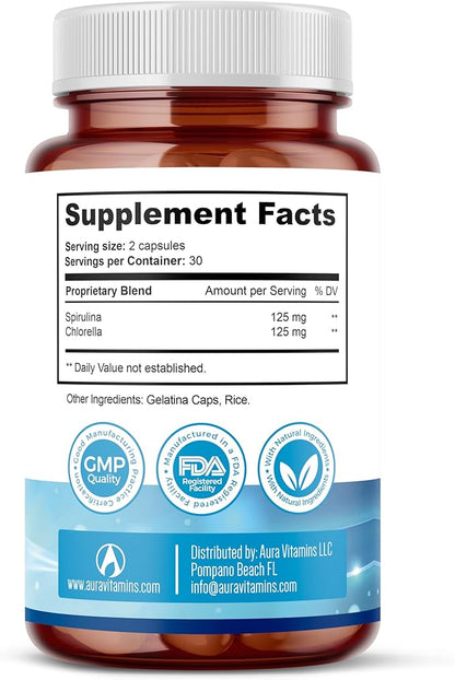 Stem Cell Supplements 500mg (120 Cap) Natural Anti-Aging & Longevity Support with Spirulina & Chlorella, Boost Cellular Renewal, Restore Youthful Energy, Reduce Joint Soreness – Celulas Madre