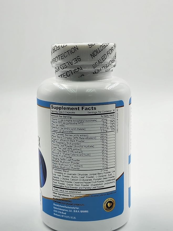 Prostate Complex for Men - Prostate Health Supplement with Saw Palmetto, Stinging Nettle, Selenium, Pygeum & Zinc - Prostate Herbal Complex - Non-GMO - Gluten Free - 90 Capsules