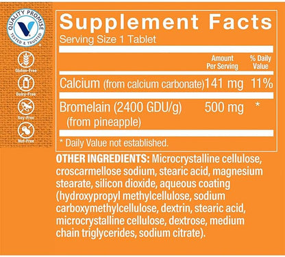 The Vitamin Shoppe Bromelain 500MG & 2,000 GDU, Supports Protein Digestion & Absorption, Enzyme Sourced from Pineapples (60 Capsules)